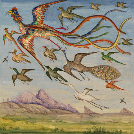 A mythical Simurgh and army of birds take to the skies. 
