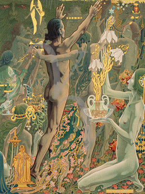 The Magic Forest by Marcel-Lenoir. Pagan Art Nouveau. Fine art print