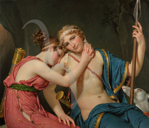 The Farewell of Telemachus and Eucharis painting by Jacques-Louis David. Fine art print