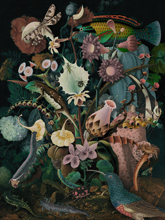 Delirious Earth. Decadent nature collage 