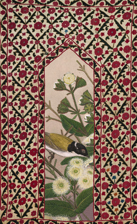 Ambrosia. Exotic garden bird collage