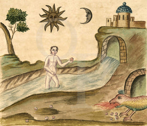 Alchemy Illustration from the Clavis Artis by Zoroaster