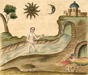 Alchemy Illustration from the Clavis Artis by Zoroaster