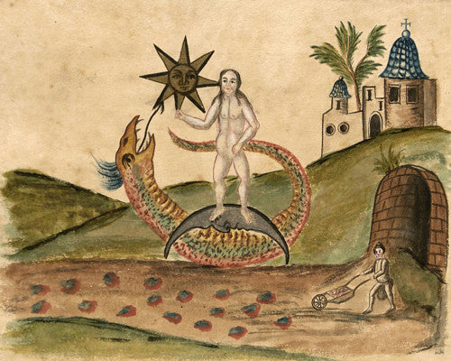 Alchemy Illustration from the Clavis Artis by Zoroaster
