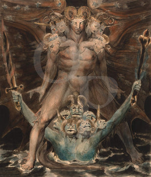 The Great Red Dragon and the Beast from the Sea by William Blake
