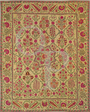Embroidered floral Suzani design, Uzbekistan. Fine art print
