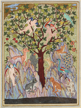 Persian angels and animals painting