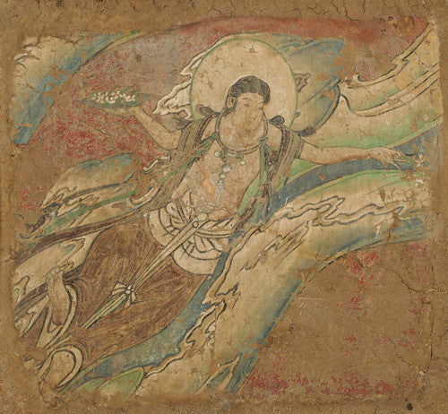 Apsara painting. Chisnese Buddhist celstial flyer