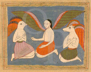Persian angels painting. Persia