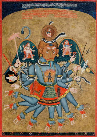 Indian painting of Shiva in the Form of Sharabha