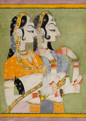 Two court ladies, Rajasthan, India