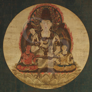 Japanese Buddhist painting of The Secret Five Bodhisattvas (Gohimitsu Bosatsu)