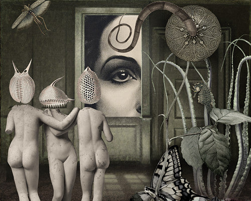 The World Next Door. Surreal original collage.