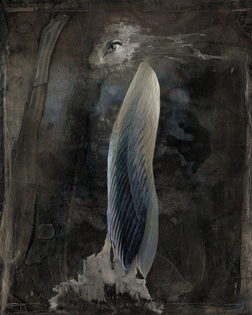 The Watcher. Deep Fix to Ganymede. Surreal figure. Original collage