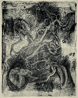 Full circle. Male nude in surreal dream setting