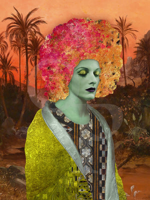 Serendipity. Exotic Woman in a Landscape Collage