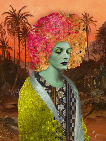 Serendipity. Exotic Woman in a Landscape Collage