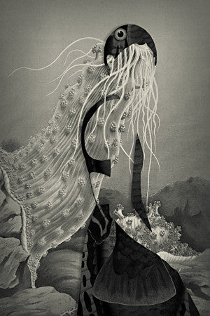 Pandora. Original surreal collage 