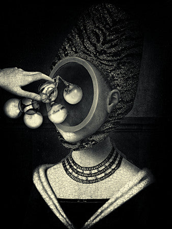 The Enlightenment. Surreal costumed woman collage. Fine art print