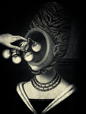 The Enlightenment. Surreal costumed woman collage. Fine art print