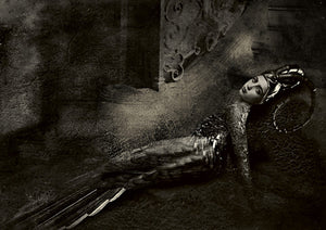 Alchemy. Original collage. Surreal female. Mythological woman 