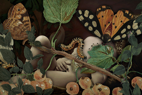 Forgotten Garden. Woman in forest