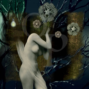 Sleep Spaces. Surreal Gothic ghost woman collage. Fine art print