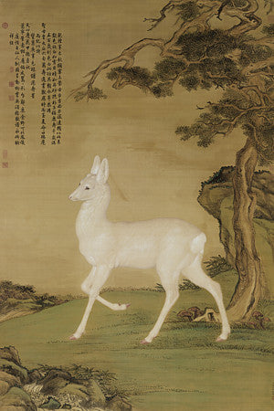 Japanese painting of a deer. Fine art print 