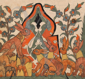 King of the Hares. Kalila wa Dimna. Fine Art Print