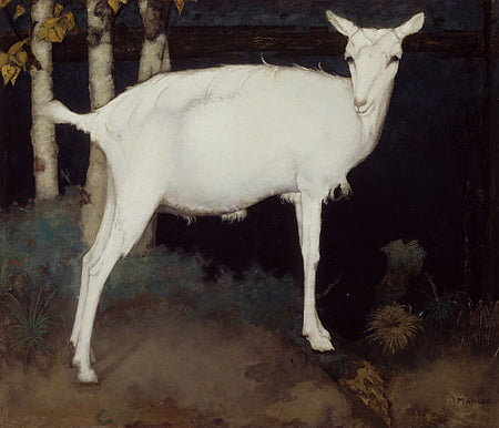 Young White Goat painting by Jan Mankes. Fine art print