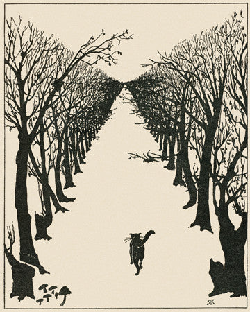 The Cat that Walked by Himself illustration by Rudyard Kipling, from Just So Stories. Fine art print