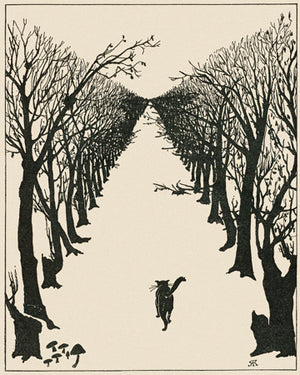 The Cat that Walked by Himself illustration by Rudyard Kipling, from Just So Stories. Fine art print