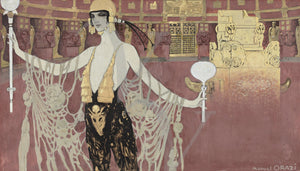 Art Deco painting of mythological Queen of Atlantis 