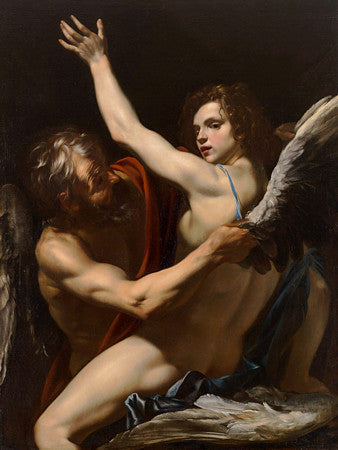 Daedalus and Icarus by Orazio Riminaldi. Greek Mythology painting. 