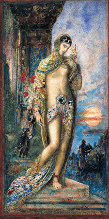 Decadent female painting by Gustave Moreau, from Cantique des Cantiques.