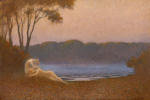 Sleeping Nymphs. Alphonse Osbert painting. Fine art print