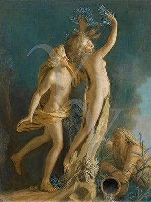 Daphne and Apollo painting. Greek mythology. Fine art print
