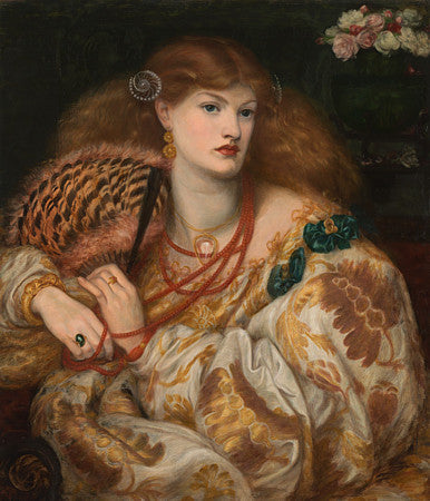 Monna Vanna by Dante Gabriel Rossetti. Pre-Raphaelite female portrait painting. Fine art print 