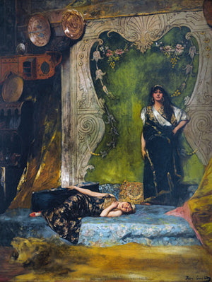 Afternoon Languor by Benjamin Constant. Oriental style painting. Fine art print