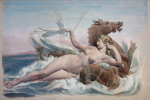 The Bath of Venus. Mythological nude. Goddess painting. Fine art print