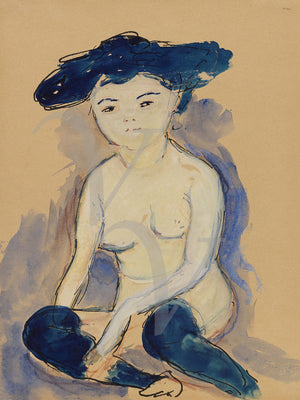 Portrait of Helene by Marianne von Werefkin. Female expressionist nude