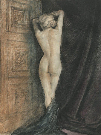 Female nude illustration from Baudelaire's Les Fleurs du Mal. Fine art print