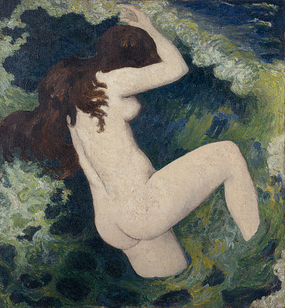 La Vague (The Wave)  by Aristide Maillol. Female nude in the sea. Fine art print