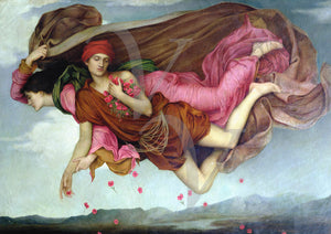 Night and Sleep by Evelyn de Morgan. Pre-Raphaelite painting. Fine art print