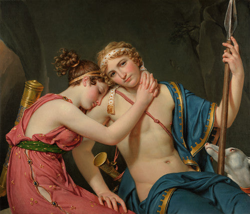 The Farewell of Telemachus and Eucharis by Jacques-Louis David. Fine Art Print