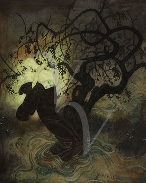 The Buried Moon. Illustration from Edmund Dulac's Fairy Book. Fine art print