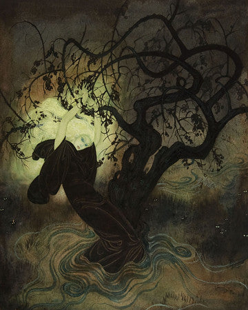 The Buried Moon. Illustration from Edmund Dulac's Fairy Book. Fine art print