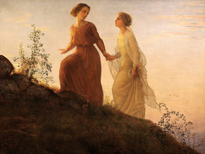 Poem of the Soul - on the Mountain painting by Louis Janmot