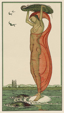 River Goddess. Art Nouveau Illustration
