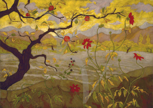 Apple Tree with Red Fruit by Paul Ranson. Art Nouveau painting